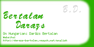 bertalan darazs business card