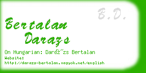 bertalan darazs business card